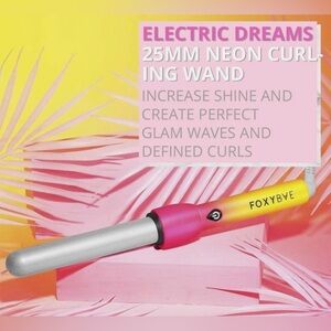 FoxyBae 22mm  Neon Pink and Yellow Curling Wand